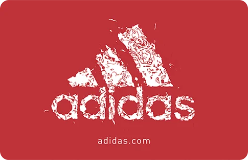 Image of a virtual gift card from Adidas, displaying the Adidas logo.