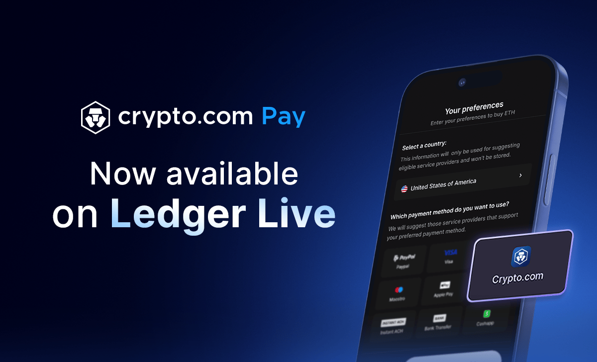 Crypto.com Pay On-Ramp Service is Now Integrated with Ledger Live 