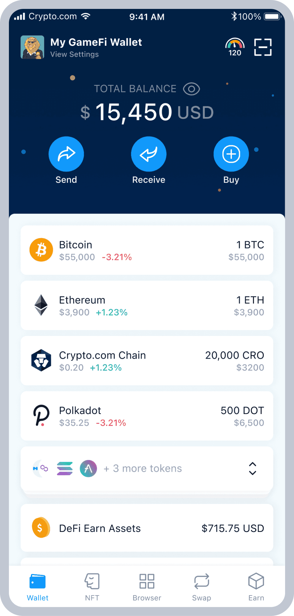 Defi wallet crypto earn crypto.com coin price today